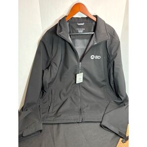 Trimark Softshell Jacket Black Full Zip BD Logo Mens XL Extra‎ Large